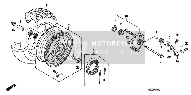 Honda NPS50 2003 Ruota anteriore per un 2003 Honda NPS50